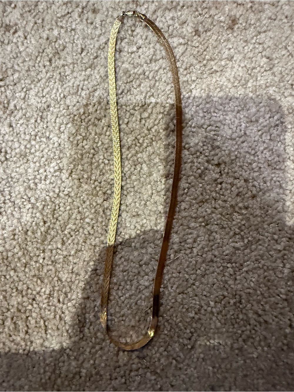 Classic Gold Herringbone Necklace for Women
